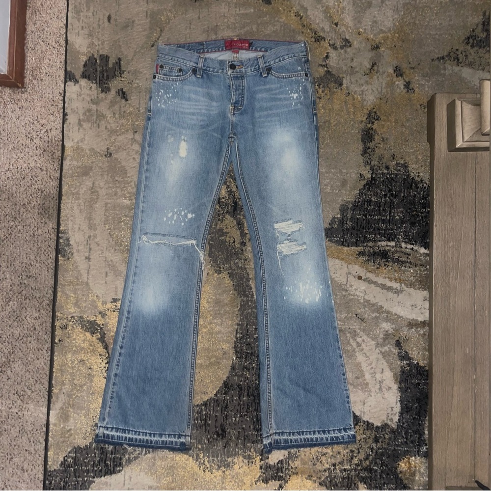 Hollister Y2K Flare Distressed Jeans